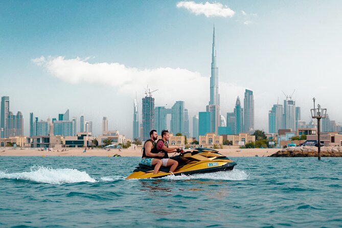 24 Karat Gold Jet Ski Adventure with Burj Khalifa View - The ride itself: speed, music, and open water
