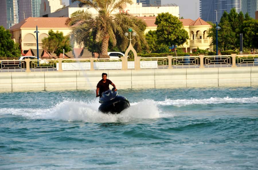 Abu Dhabi 1-Hour Jet Ski Rental - A fast ride with a city view