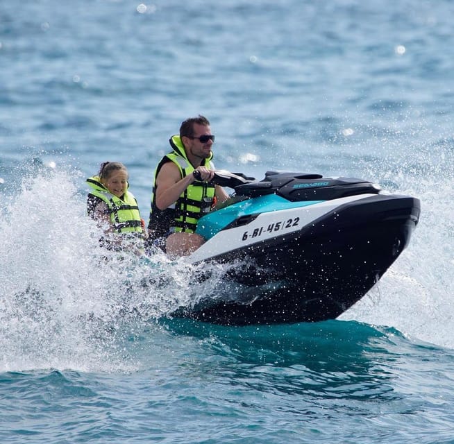 Barcelona: Rent a Jetski and speed through the ocean - Leaving Port Fòrum on a jet ski