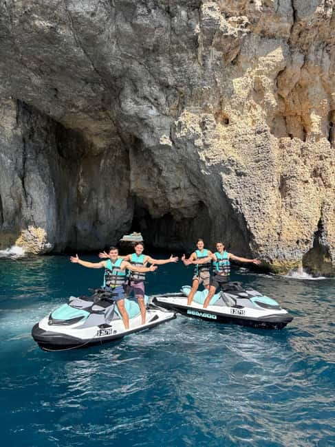 Blue Lagoon & Crystal Lagoon Jet Ski Tour with Photos - Starting at Hondoq Bay in Gozo