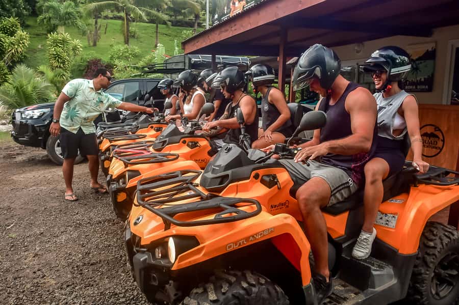 Bora Bora: Combo ATV & Jet Ski Day Trip with Polynesian BBQ - The 9:00 a.m. ATV ride: lookouts, guns, and rough tracks