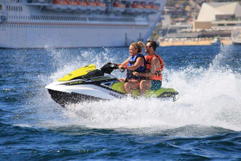 Cabo San Lucas Bay: Guided Jet Ski 30 minutes Rental - Leaving Medano Beach for Cabo San Lucas Bay