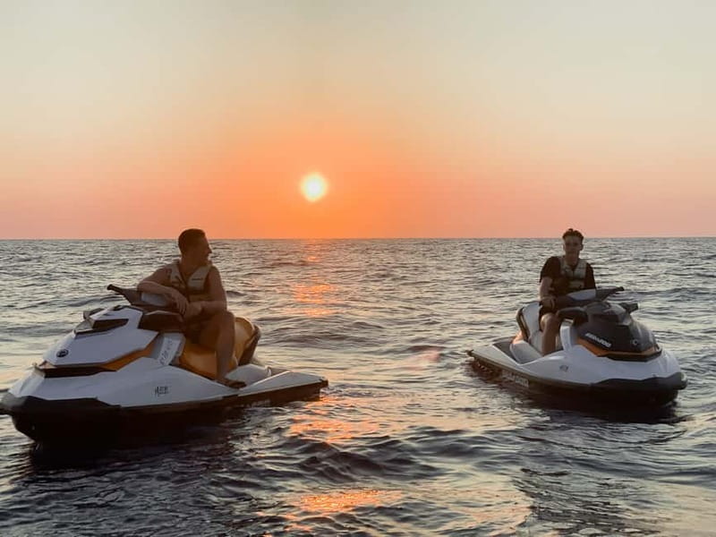 Cala d'Or | Jet Ski Sunset Tour 1h15 along southeast coast. - Leaving Cala d’Or Marina on a Seadoo GTX 130