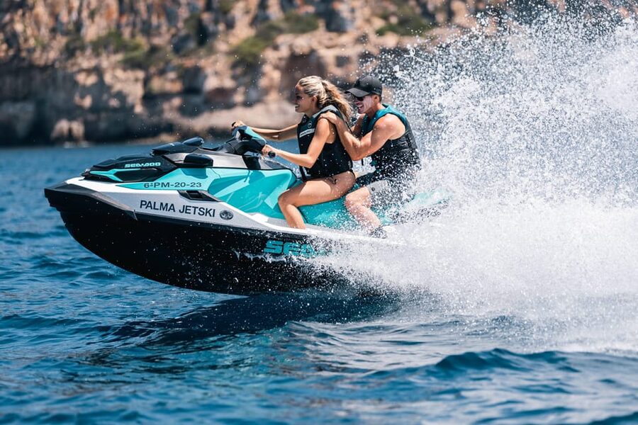 Calanova: Doble Jet Ski excursion with guide - Setting off from Port Calanova near Cala Mayor