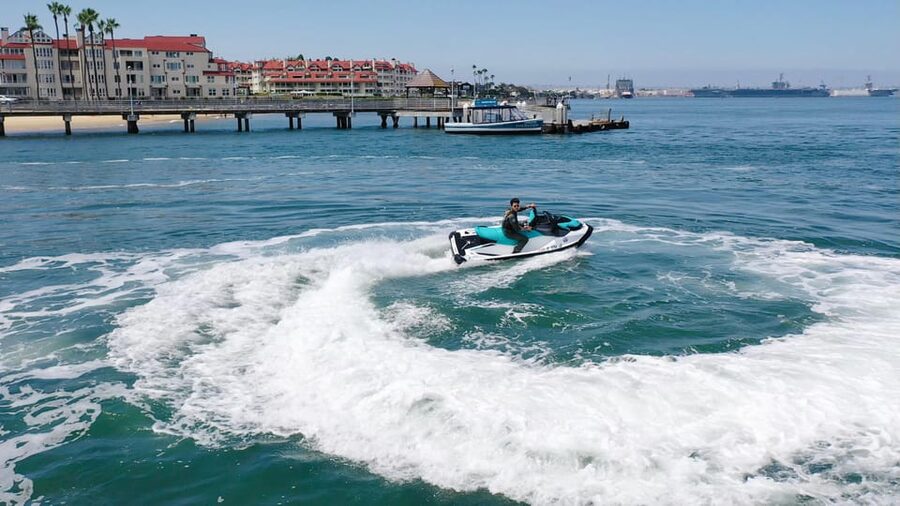 Coronado: San Diego Bay Jetski Rental - Sharing one jetski with a second rider