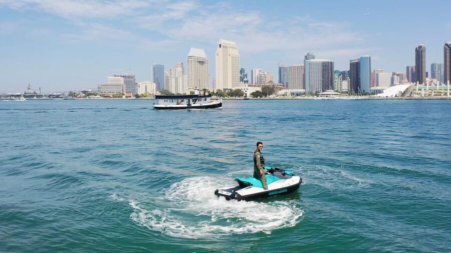 Coronado: San Diego Bay Jetski Rental - Learning the controls before open water