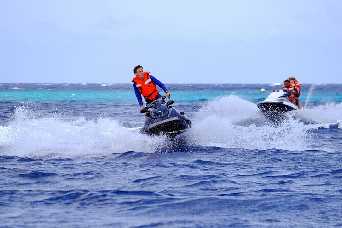 Curacao Snorkel Tour by Jet Ski - Open water, waves, and the first part of the ride