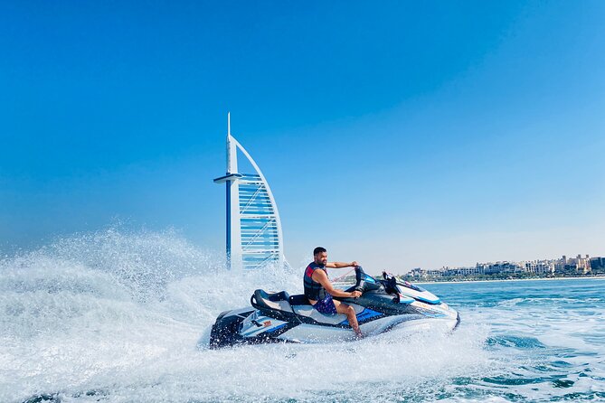 Dubai: 30min Jet Ski: Burj Al Arab w Pics, Videos, free Ice Cream - Ice cream, café discount, and the practical finish