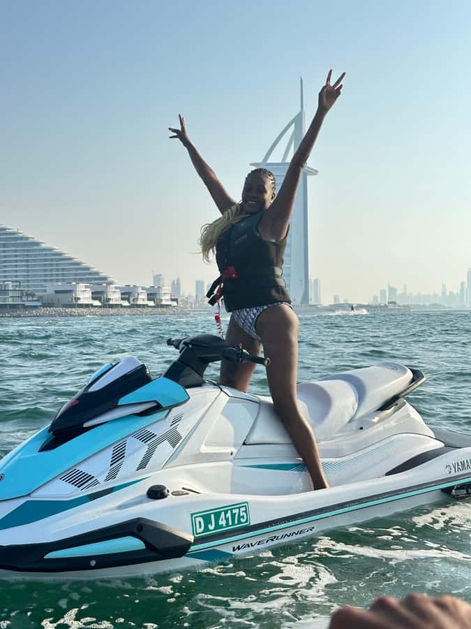 Dubai Jet Ski & Chill? More Like Jet Ski & Thrill! + Coffee - Reaching Atlantis and making the most of the photos