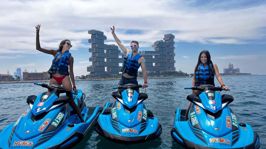 Dubai: Jet Ski to Atlantis with Videos, Photos and Ice Cream - Riding past Umm Suqeim and toward Burj Al Arab