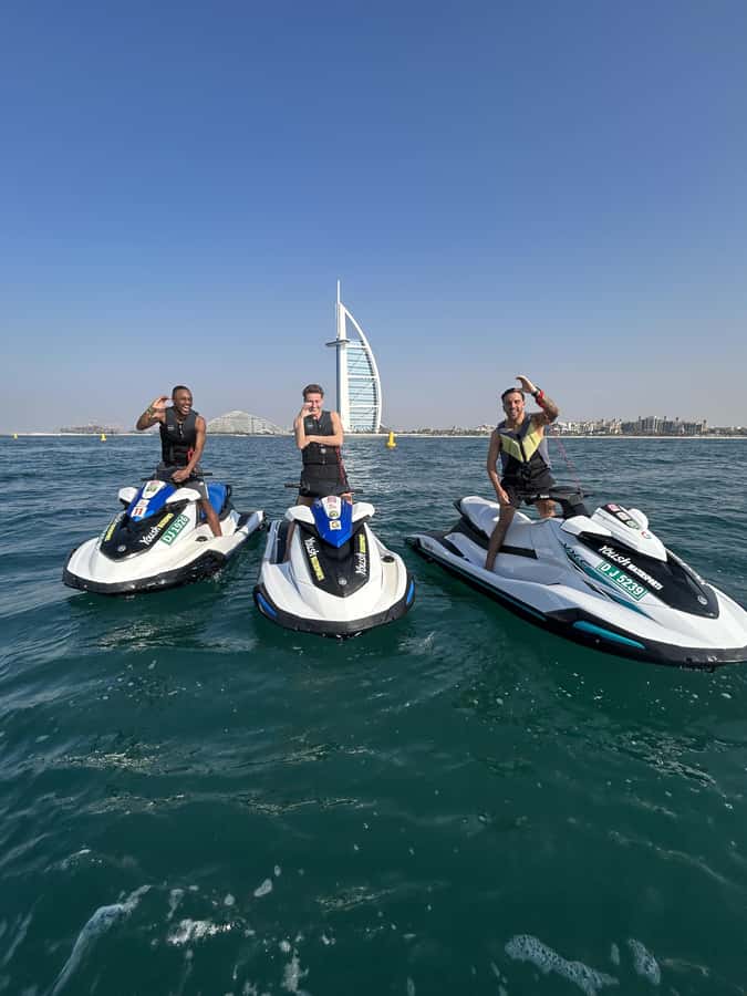 Dubai: Jet Ski Tour of Burj Al Arab with Photos - Riding toward Burj Al Arab