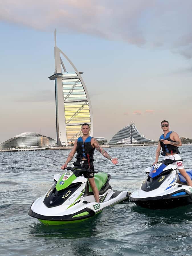 Dubai: Jetski Adventure w/ Burj Khalifa & Burj Al Arab Views - Jumeirah Beach Hotel and the open sea