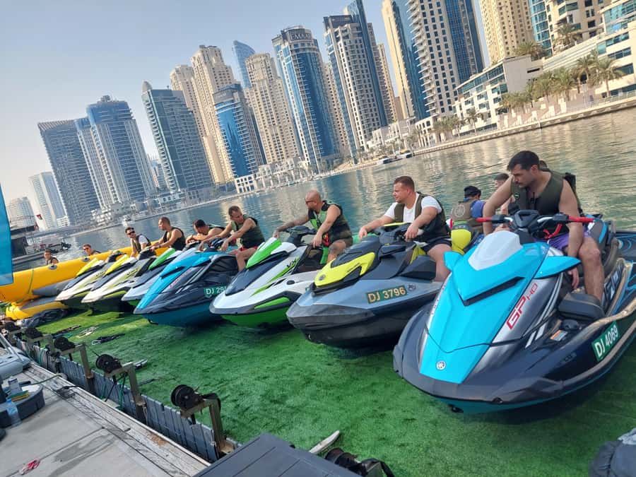Dubai: Jetski Tour to Dubai Eye, JBR, Palm & Burj Al Arab - From Dubai Marina to open water