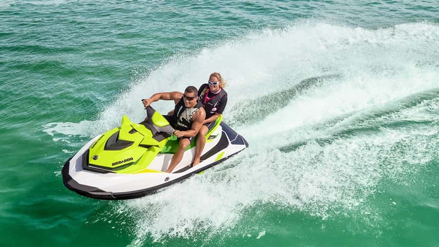 Dubai: Jumeirah Beach Jet Ski Rental for up to 2 People - Starting from JBR, with Dubai in front of you