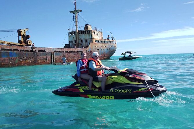FAMOUS SHIPWRECK, Tiki Bar & Iguana Island Private Jet Ski Tour - How much riding do you really get?