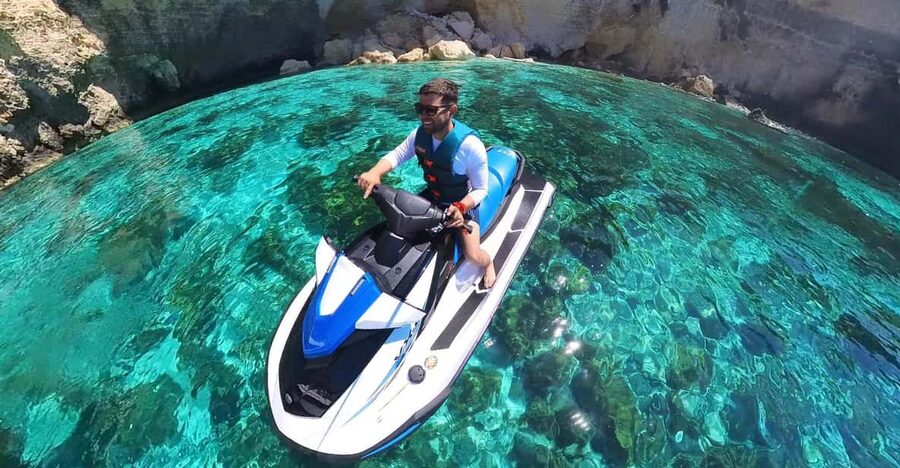 From Mellieħa: Comino, Blue Lagoon, and Gozo Jet Ski Tour - Blue Lagoon: Famous, Beautiful, and Busy