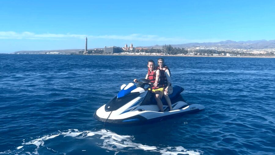From Playa del Inglés: Guided Jet Ski Tour & Hotel Transfers - Leaving Playa del Inglés by van