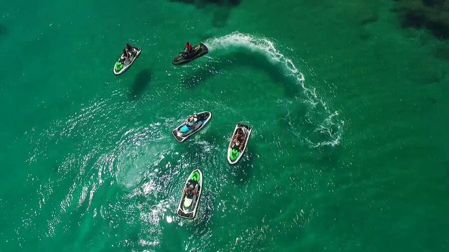 From Propriano, Jetski tour Cala d' Aguillia - 2 h - Riding out from Plage Mancinu