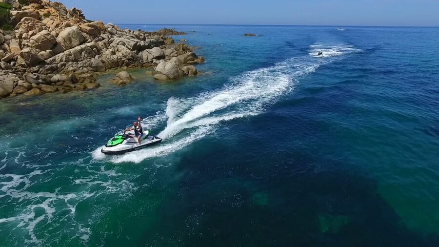 From Propriano, Jetski tour Cala d' Aguillia - 2 h - The one-jet-ski setup