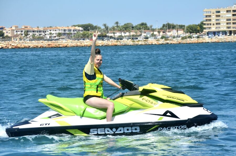from Torrevieja: Jet ski tour without a license. - Leaving the harbor for El Cura and Los Locos