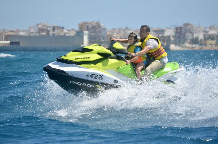 from Torrevieja: Jet ski tour without a license. - The swim stop makes the ride more than a speed session