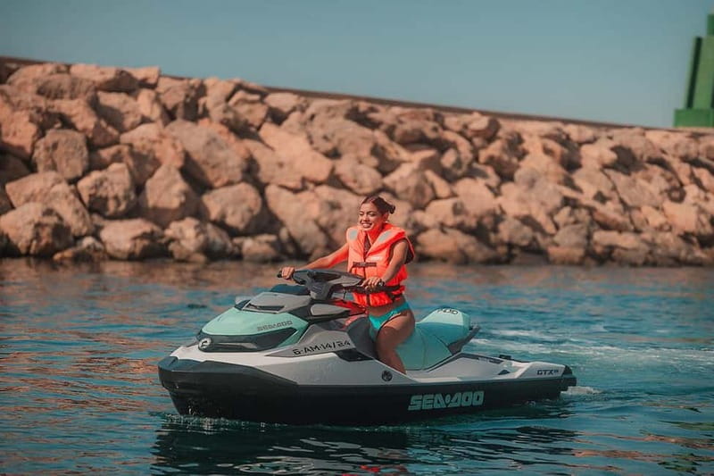 Fuengirola: Guided JET SKI Tour Seadoo GTX Pro 130 2024 - What the 30-minute ride feels like
