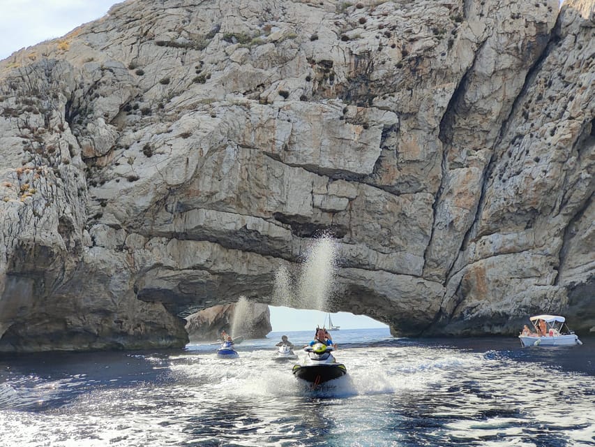 Jet Ski to Margaritas Islands from San Antonio - No License - The return ride through coves and open water