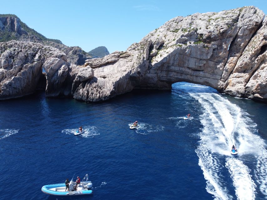 Jet Ski to Margaritas Islands from San Antonio - No License - Passing Cala Saladeta and the first coastal views