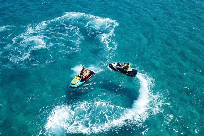 Jet Ski Tour in Dubai duration 1H Burj al Arab and Atlantis palm - Leaving Dubai Fishing Harbour on a jet ski