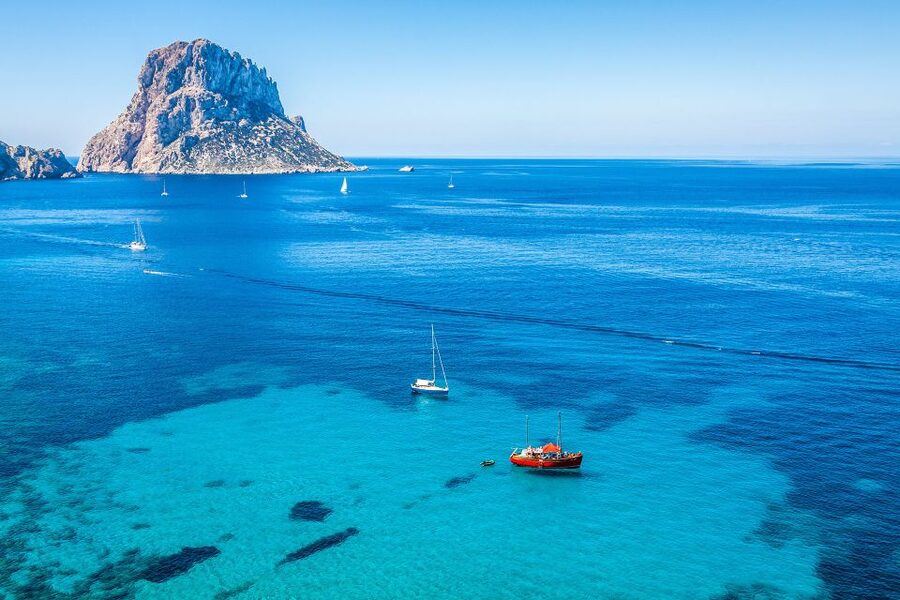 Jet Ski Tour to Es Vedra from San Antonio No license needed - The return ride and the view from the sea
