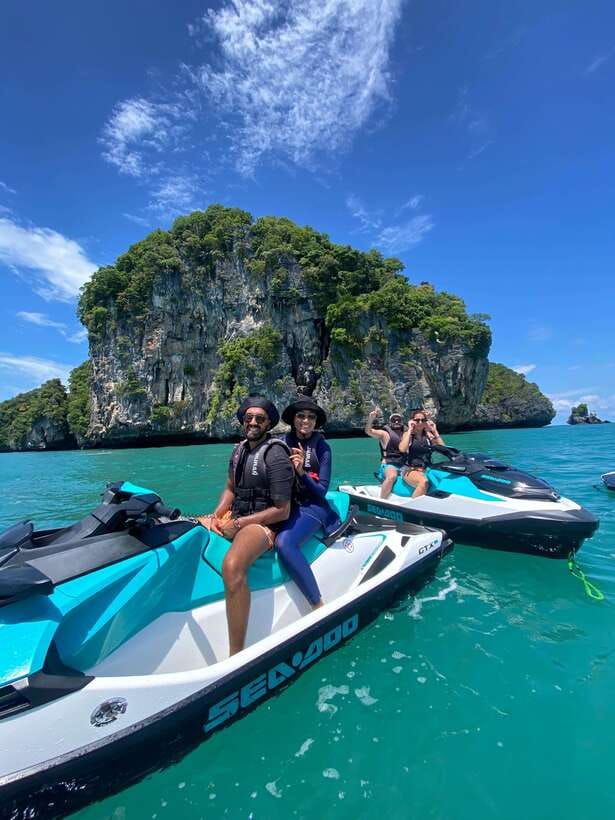 Langkawi Jet Ski Tour Dayang Bunting Free Drone Video - Getting ready at Pantai Cenang