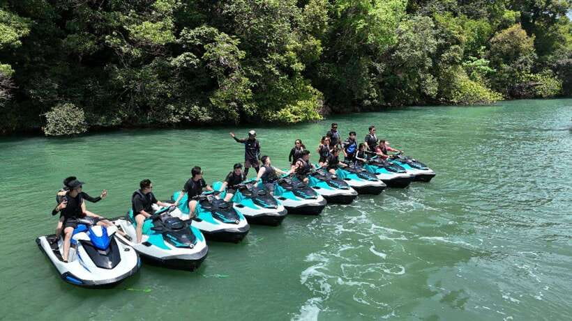 Langkawi: Mangrove Jet Ski Tour with Drone Video - Swimming at the Fjord Eco Marine Park