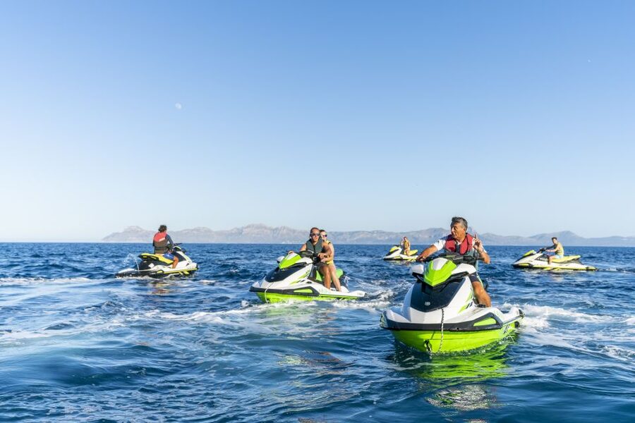 Mallorca: Alcudia Bay Jet Ski Tour - Cap de Menorca and the quiet swimming stop