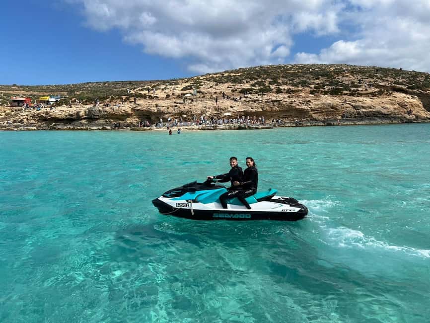 Mellieha: Comino & Blue Lagoon Jet Ski Safari Tour - Crystal Lagoon and the quieter side of Comino