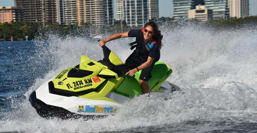 Miami: #1 Jet Ski Company used by Celebrities - One hour on the calm waters of Biscayne Bay