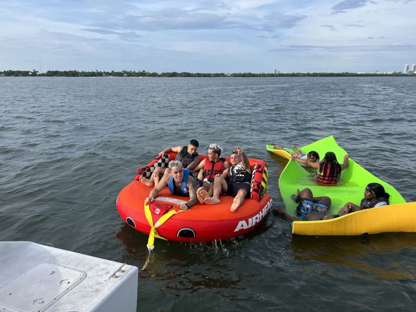 Miami: Adventure Cruise with Jetski, Tubing, and Drinks - The floating party platform and water toys