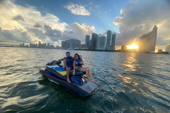 Miami Beach Jet Ski Rental with Boat Ride - Riding single on the Miami Beach water