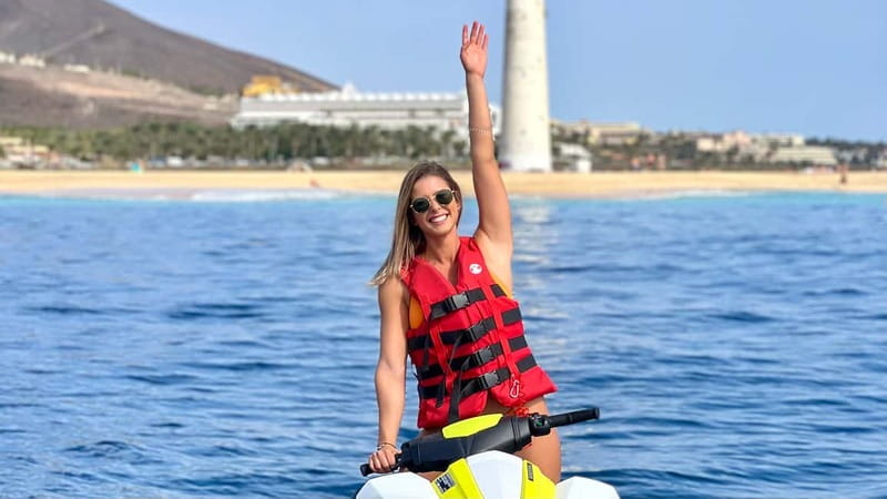 Morro Jable: Guided Jet Ski Safari (without license) - Meeting at Morro Jable Lighthouse