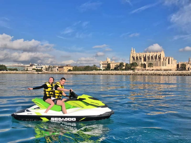 Palma de Mallorca: Jetski Tour to Palma Cathedral - Sharing a jet ski with a partner