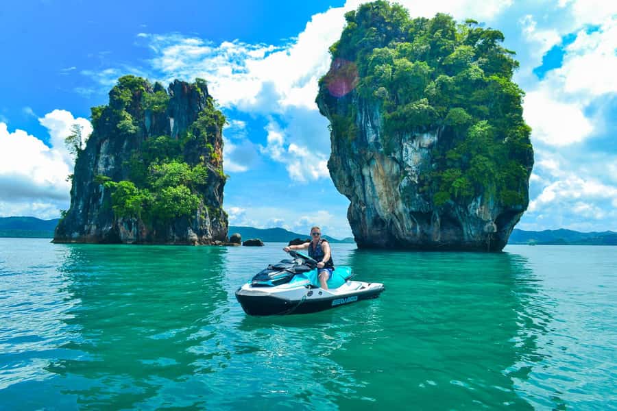 Phuket: 5 or 8-Island Jet Ski Tour with Lunch and Transfer - Leaving Phuket behind on a jet ski