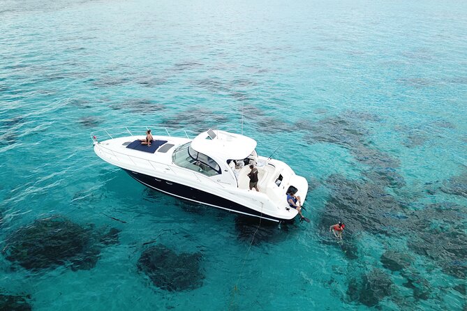 Private Luxury HalfDay w/Jetski Stingray City, Snorkeling & Starfish Beach Tour - What the boat day feels like
