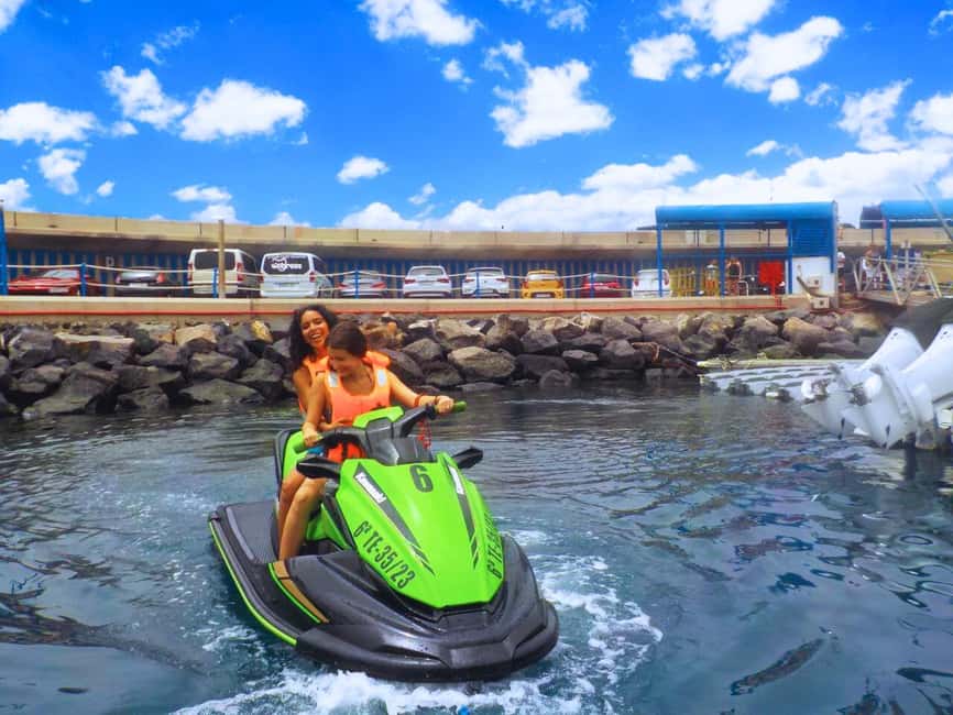 Puerto Colón: Yamaha Jet Ski Tour Along Tenerife's Coast - Leaving Puerto Colón for the Costa Adeje coast