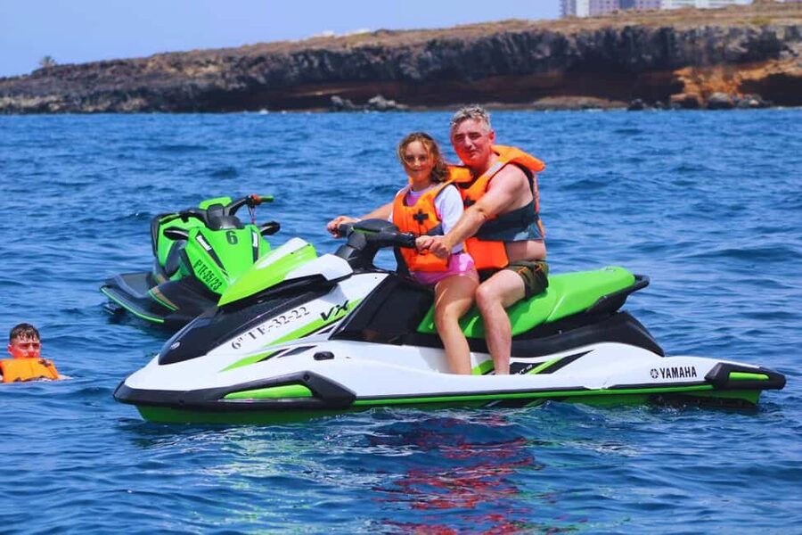 Puerto Colón: Yamaha Jet Ski Tour Along Tenerife's Coast - Returning by speedboat to Puerto Colón