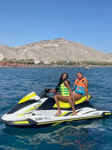 Santorini: Jet Ski Rental Perissa, Perivolos and St. George - Sharing one jet ski with two people